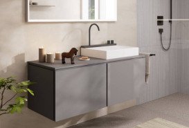 Раковина для ванной Hansgrohe Avalegra AquaUnit 58х47,5 см со смесителем черный хром брашированный 22472340