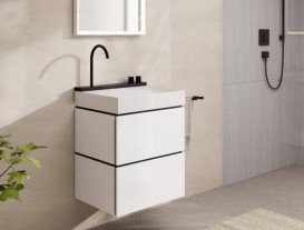 Раковина для ванної Hansgrohe Avalegra AquaUnit 58х47,5 см із змішувачем чорний матовий 22472670