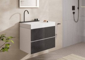 Раковина для ванной Hansgrohe Avalegra AquaUnit 78х47,5 см со смесителем черный хром брашированный 22473340