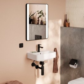 Раковина для ванной Hansgrohe Xanuia Q 45х34 см с отверстием и переливом керамика белый 60130450