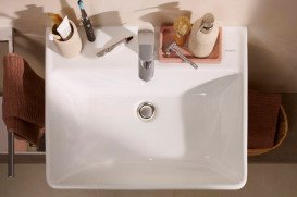 Раковина для ванної Hansgrohe Xanuia Q 60х48 см з отвором та переливом кераміка білий 60133450