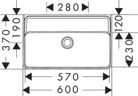 Раковина для ванной Hansgrohe Xanuia Q Compact 60х37 см керамика белый 60216450