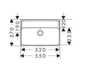 Раковина для ванной Hansgrohe Xanuia Q Compact 55х37 см без отверстия без перелива керамика белый 60212450