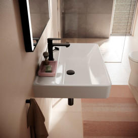 Раковина для ванной Hansgrohe Xanuia Q 70х48 см c отверстием и переливом керамика белый 60221450