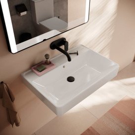 Раковина для ванной Hansgrohe Xanuia Q 70х48 см без отверстия с переливом керамика белый 60222450