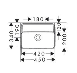 Раковина для ванної Hansgrohe Xanuia Q 45х34 см без отвору без переливу кераміка білий 60231450