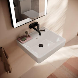 Раковина для ванной Hansgrohe Xanuia Q 55х48 см без отверстия с переливом керамика белый 60235450