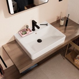 Раковина для ванної Hansgrohe Xanuia Q 60х48 см з отвором та переливом кераміка білий 60243450