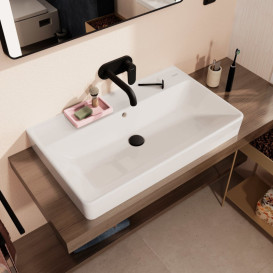 Раковина для ванной Hansgrohe Xanuia Q 80х48 см без отверстия с переливом керамика белый 60251450