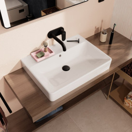 Раковина для ванної Hansgrohe Xanuia Q 65х48 см без отвору з переливом кераміка білий 60254450