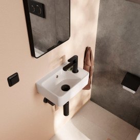 Раковина для ванної Hansgrohe Xanuia Q 36х25 см з отвором та переливом кераміка SmartClean білий 61006450