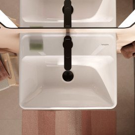 Раковина для ванной Hansgrohe Xanuia Q 50х39 см c отверстием и переливом керамика SmartClean белый 61008450