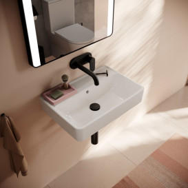 Раковина для ванной Hansgrohe Xanuia Q Compact 55х37 см без отверстия с переливом керамика SmartClean белый 61121450