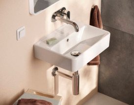 Раковина для ванної Hansgrohe Xanuia Q 45х34 см без отвору з переливом кераміка SmartClean білий 61140450