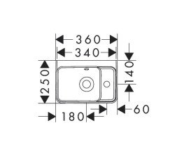 Раковина для ванної Hansgrohe Xanuia Q 36х25 см кераміка білий 60129450
