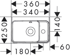 Раковина для ванной Hansgrohe Xanuia Q DIY 36х25 см керамика белый 60129455