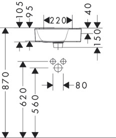Раковина для ванной Hansgrohe Xanuia Q DIY 36х25 см керамика белый 60129455