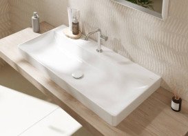 Раковина для ванной Hansgrohe Xelu Q 100х48 см c отверстием без перелива керамика SmartClean белый 61039450