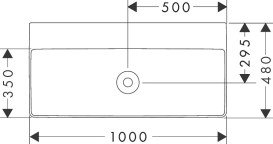 Раковина для ванной Hansgrohe Xelu Q 100х48 см без отверстий без перелива керамика SmartClean белый 61041450