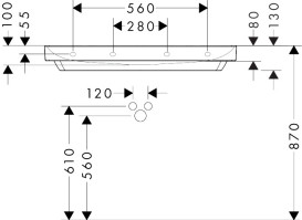 Раковина для ванной Hansgrohe Xelu Q 100х48 см керамика белый 60321450