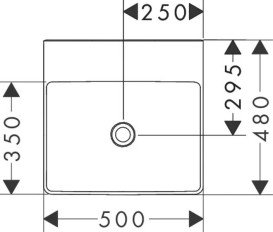 Раковина для ванної Hansgrohe Xelu Q 50х48 см без отвору та без переливу кераміка SmartClean білий 61013450