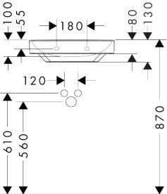 Раковина для ванной Hansgrohe Xelu Q 50х48 см керамика белый 60316450