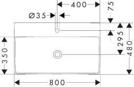 Раковина для ванной Hansgrohe Xelu Q 80х48 см керамика белый 60318450