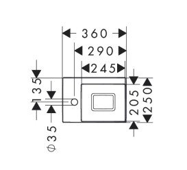 Раковина для ванної Hansgrohe Xevolos E 36х25 см отвір зліва кераміка SmartClean білий 61087450