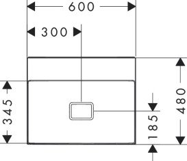 Раковина для ванной Hansgrohe Xevolos E 60х48 см без отверстия без перелива керамика SmartClean белый 61095450