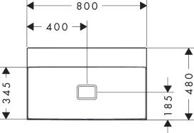 Раковина для ванної Hansgrohe Xevolos E 80х48 см без отвору без переливу кераміка SmartClean білий 61099450