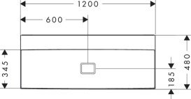 Раковина для ванної Hansgrohe Xevolos E 120х48 см без отворів кераміка SmartClean білий 61105450