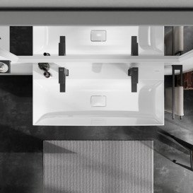 Раковина для ванной Hansgrohe Xevolos E 100х48 см с 2 отверстиями керамика SmartClean белый 61110450