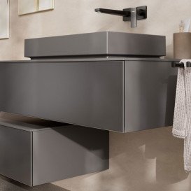 Раковина для ванної Hansgrohe Xuniva Evo E 65х40 см кераміка сланцево-сірий матовий 60326760