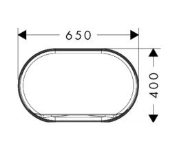 Раковина для ванної Hansgrohe Xuniva Evo U 65х40 см кераміка матовий білий 60325700