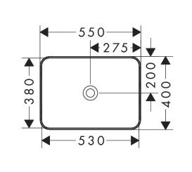 Раковина для ванной Hansgrohe Xuniva Q 55х40 см керамика белый 60168450