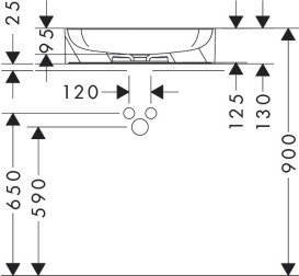Раковина для ванной Hansgrohe Xuniva Q 55х40 см керамика белый 60168450