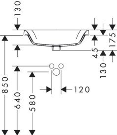Раковина для ванної Hansgrohe Xuniva Q 55х40 см кераміка білий 60158450