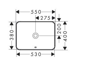 Раковина для ванної Hansgrohe Xuniva Q 55х40 см кераміка білий 60158450