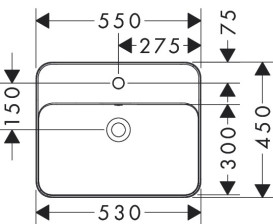 Раковина для ванної Hansgrohe Xuniva Q 55х45 см кераміка білий 60162450