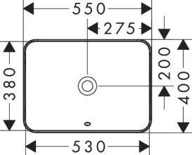 Раковина для ванной Hansgrohe Xuniva Q 55х40 см керамика SmartClean белый 61066450