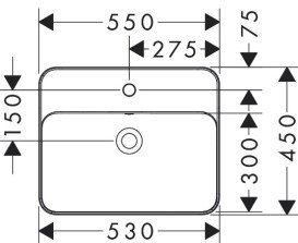 Раковина для ванної Hansgrohe Xuniva Q 55х45 см кераміка SmartClean білий 61068450