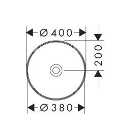 Раковина для ванної Hansgrohe Xuniva S SmartClean Ø40 см білий кераміка 61071450
