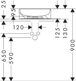 Раковина для ванної Hansgrohe Xuniva S SmartClean Ø40 см білий кераміка 61071450