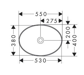 Раковина для ванної Hansgrohe Xuniva D SmartClean 55х40 см кераміка білий 61072450