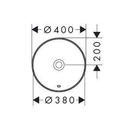 Раковина для ванної Hansgrohe Xuniva S ⌀40 см кераміка білий 60155450