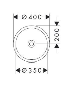 Раковина для ванной Hansgrohe Xuniva S ⌀35 см под столешницу керамика SmartClean белый 61046450