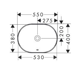 Раковина для ванної Hansgrohe Xuniva U 55х40 см кераміка SmartClean білий 61062450