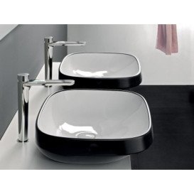 Раковина для ванної Hatria Abito 58x45 см фаянс чорне дерево A0YXXA06