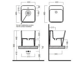 Раковина для ванной Hatria G-Full 48 48х40 см керамика белый глянцевый 00YXJG01