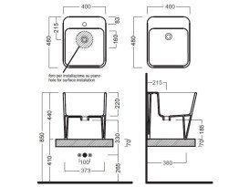 Раковина для ванної підвісна Hatria G-Full 48 48х40 см кераміка білий глянцевий 00YXJF01